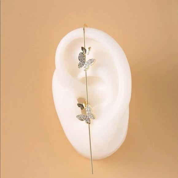 Butterfly Rhinestone Ear Ring - Picture 3 of 5